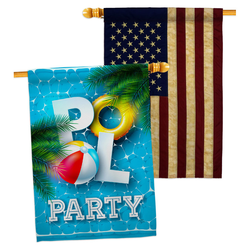 Drapeau de maison en polyester à 2 côtés 40 x 28 po