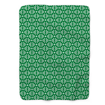 Green Graphic - 1 Piece Premium Sherpa Blanket 0179