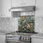 Nature's Harmony Tempered Glass Kitchen Backsplash Tile - Kitchen Wall Decor-1463528762