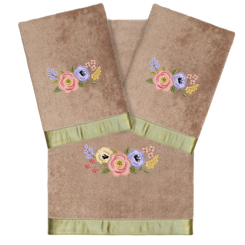 3 Piece 100% Turkish Cotton Towel Set, Cocoa