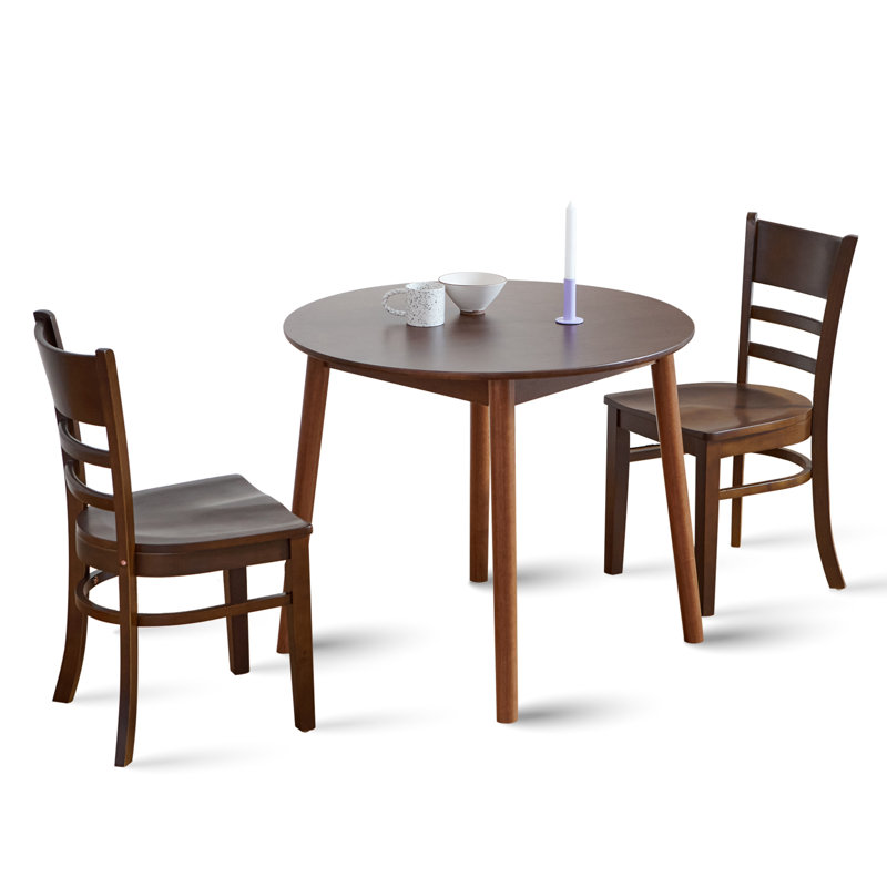 Rowley Solid Wood Modern Dining Table Set, Walnut