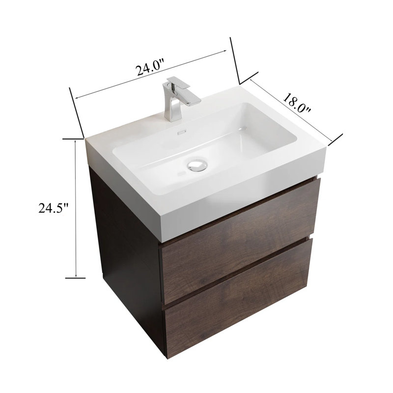 Meuble-lavabo de salle de bain Mid-Century, Blanc