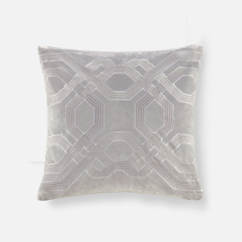 Square Decor Pillow Silver 18X18"