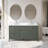 Laval 60" Double Sink Freestanding Bathroom Vanity with Engineered Marble Top-105275164-105275162