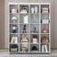 Grand lit escamotable mural avec portes de rangement, blanc-1494491001