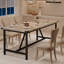 Table de salle à manger 70,87 "pour 6 à 8 personnes, table rectangulaire en bois-1880735396