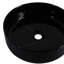 Lavabo de comptoir en céramique pour salle de bain au design noir et blanc, émail, faible absorption d'eau, 16,16 dimensions, 19,1 lb, blanc, surface lisse, facile à entretenir, trou de drain de 45 mm,