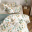 Ensemble de housse de couette à motif floral 100% coton lavé, doux et respirant.-1744133672