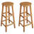 vidaXL Bar Stools, Set of 4, Solid Acacia Wood, Rustic Farmhouse Style, Counter Height Chairs for Kitchen Island, Indoor Outdoor Use, 13.4x13.4x29.9 Inch