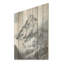 «Winters Mountains Whisper - Minimalisme», art mural sur bois de pin naturel-1903723551