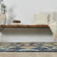 Sovereign Navy Ivory Floral Hand Knotted Wool Area Rug-1969332140