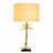 D16x31" Leaf Lamp With Marble Base, Gold
