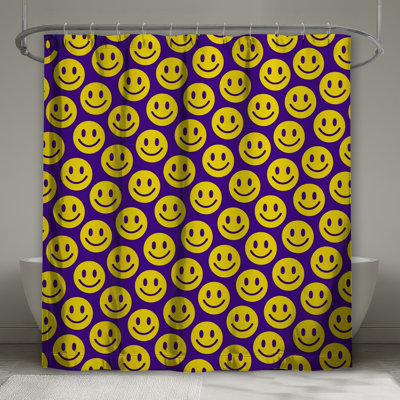 Smiley Faces Shower Curtains Extra Long