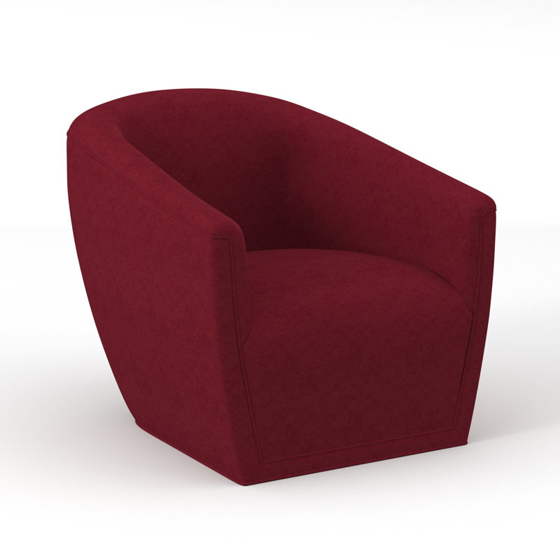 Chaise pivotante Jasper, Mélange de polyester rouge à lèvres Margaret