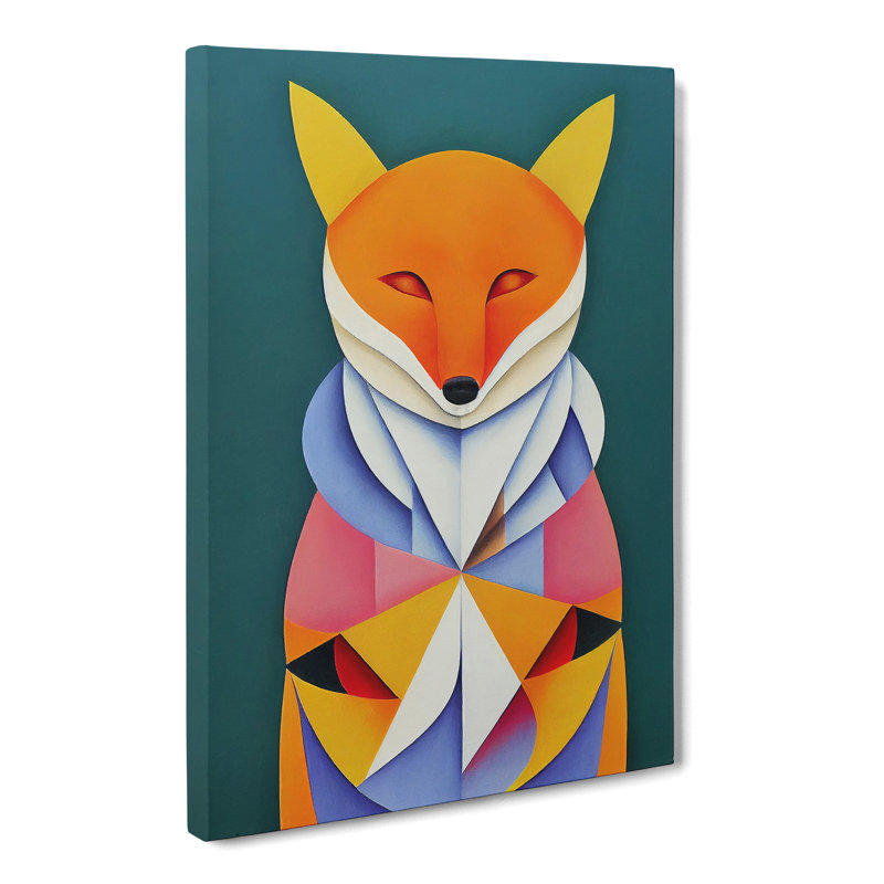 Fox Abstract Modern - Wrapped Canvas, 76cm H x 50cm W x 3cm D