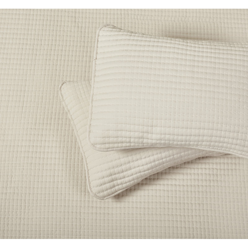 Aurelia Polyester Quilt Set, King Quilt + 6 Additional Pieces, Beige