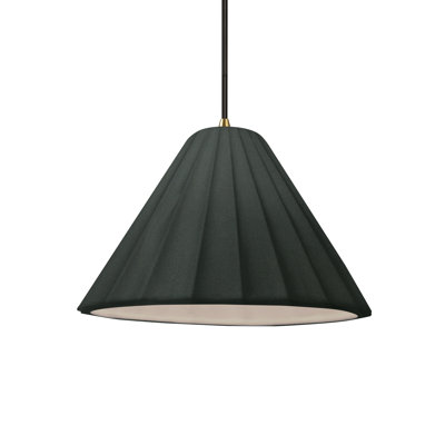 Koeller Fluted 1-Light Pendant - Black Cord