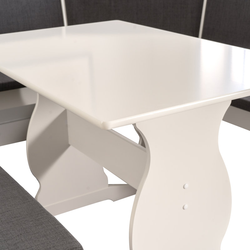 Coin-repas Bagwell rembourré pour cinq personnes, Blanc / Anthracite