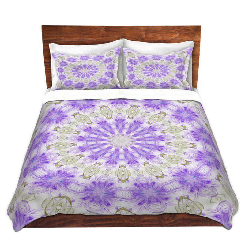 Ensemble de housse de couette dentelle mandala, 1 housse simple + 1 taie standard