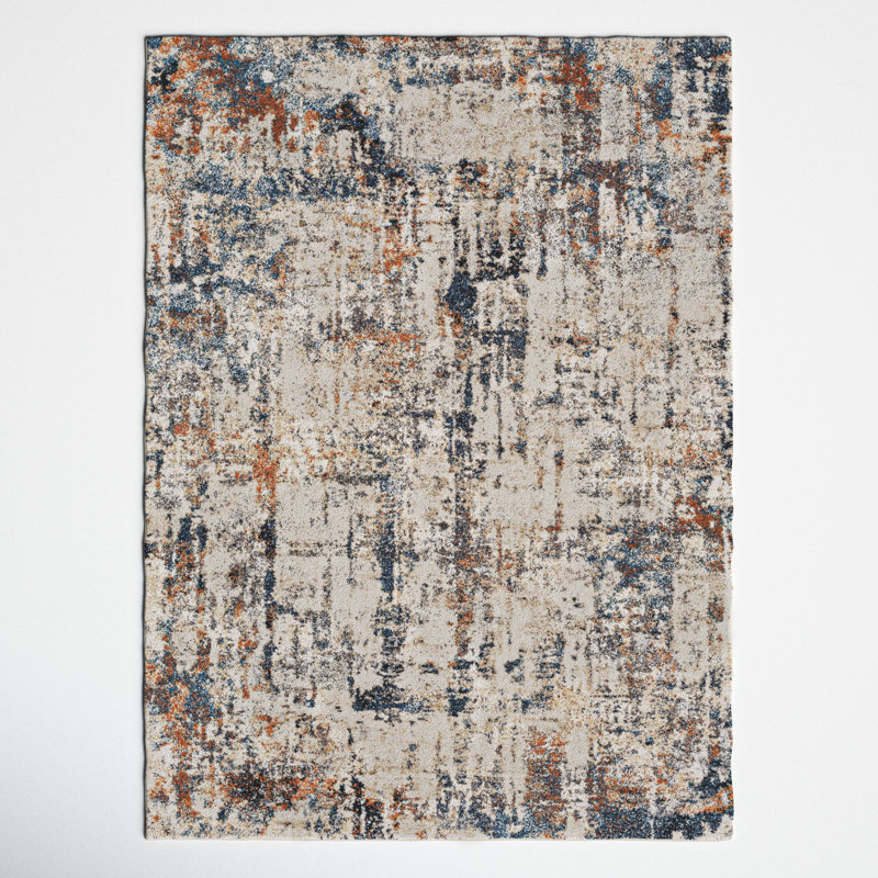 Dunigan Machine Woven Abstract Area Rug, Rectangle 4'3" x 5'7"