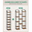 Vertical Shoe Rack, Shoe Shelves, Wood Shoe Organizer for Closet, Entryway, Shoe Tower for Small Spaces, Free Standing, Adjustable, with 2 Hooks, 8 Tier-1987207115