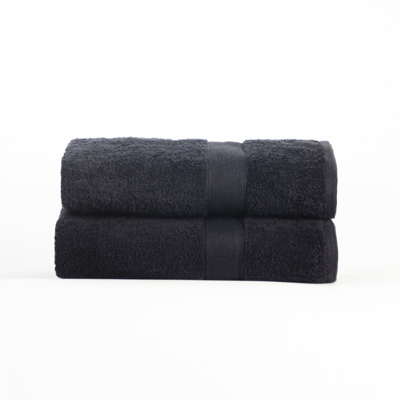 100% Cotton Plush Bath Sheet, Black
