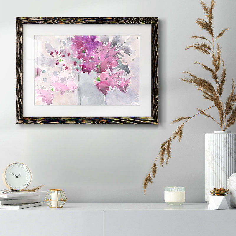 Cadre floral I, impression sur papier, Noir, H 22 po x l 32 po x P 1,5 po