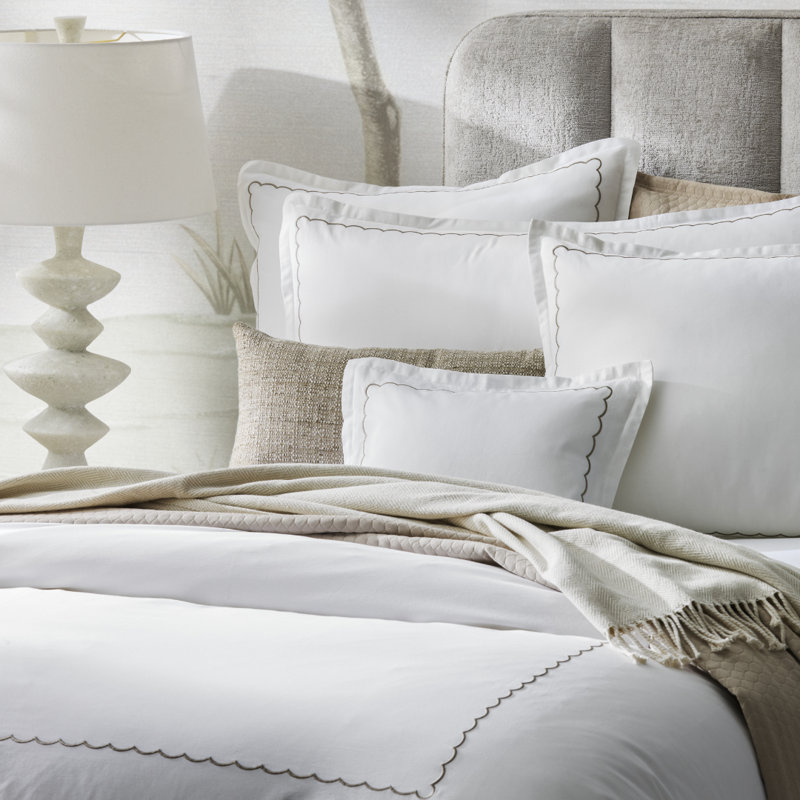Scallop Hotel Blue with Blue, Blue, Full Duvet Cover + 3 Additional Pieces