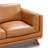 Cadiz Full-Grain Genuine Italian Leather Corner Sectional Sofa in Saddle Tan