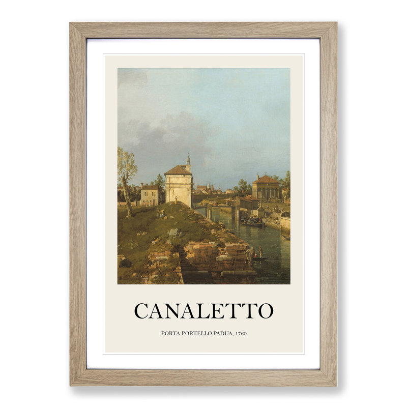 The Porta Portello by Giovanni Canaletto - Picture Frame Painting, Oak Framed, 65cm H x 48cm W x 2cm D
