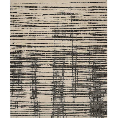 Contemporary Hand Knotted Striped Area Rug
