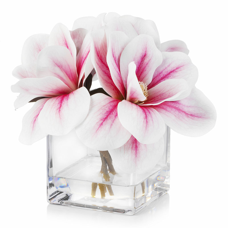 Magnolia Arrangement in Vase, Pink