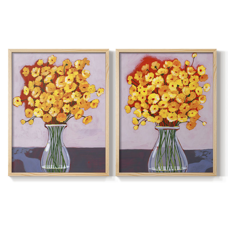 «Daisy Bouquet I», reproduction encadrée de qualité supérieure - prête à être accrochée - aucun clou requis - aucun clou requis