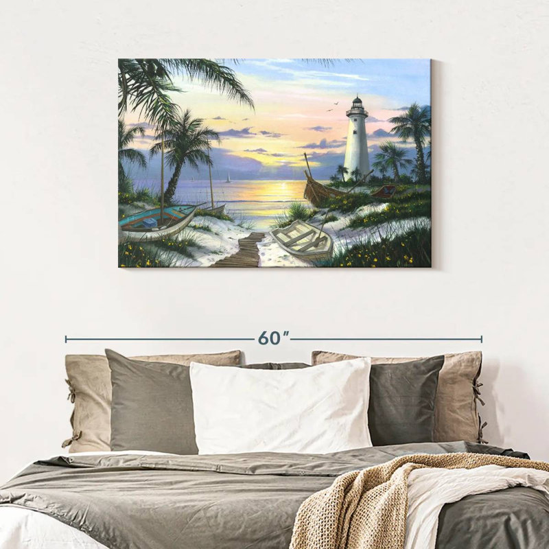 Gillard Lighthouse Landing Final, 30" H x 45" W