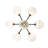 7 - Light Hammered Glass Globe Sputnik Sphere Semi Flush Mount
