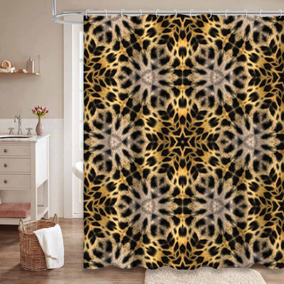 Rideau de douche transparent transparent, rideaux de douche pour la salle de bain avec 12 crochets
