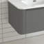 Meuble-lavabo mural de 30 po de couleur grise avec lavabo en céramique blanche sans couture, conception flottante élégante, 45 poignées en angle, tiroir à fermeture en douceur, finition usée, espace de rangement spacieux, style européen intégré-2098778298