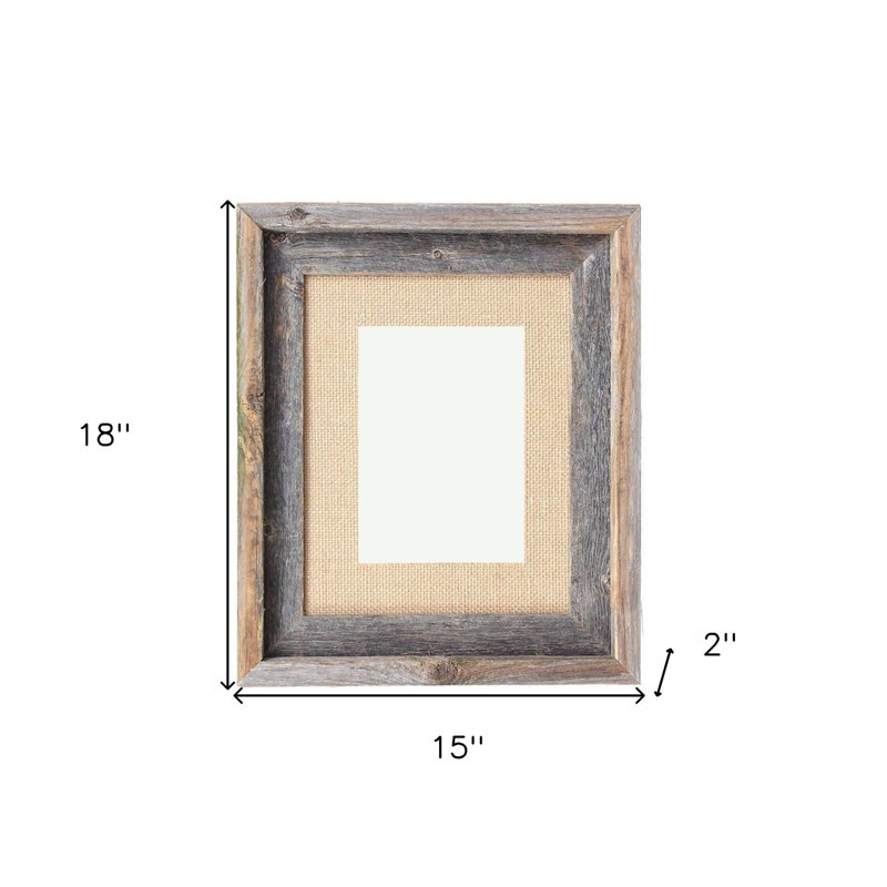 Cadre photo Parley, 11 po x 14 po, Toile de jute rustique