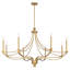  Preserve 8-Light Chandelier in Warm Brass-2105563314
