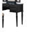 Bedroom Contemporary Vanity Set W Foldable Mirror Stool Drawers