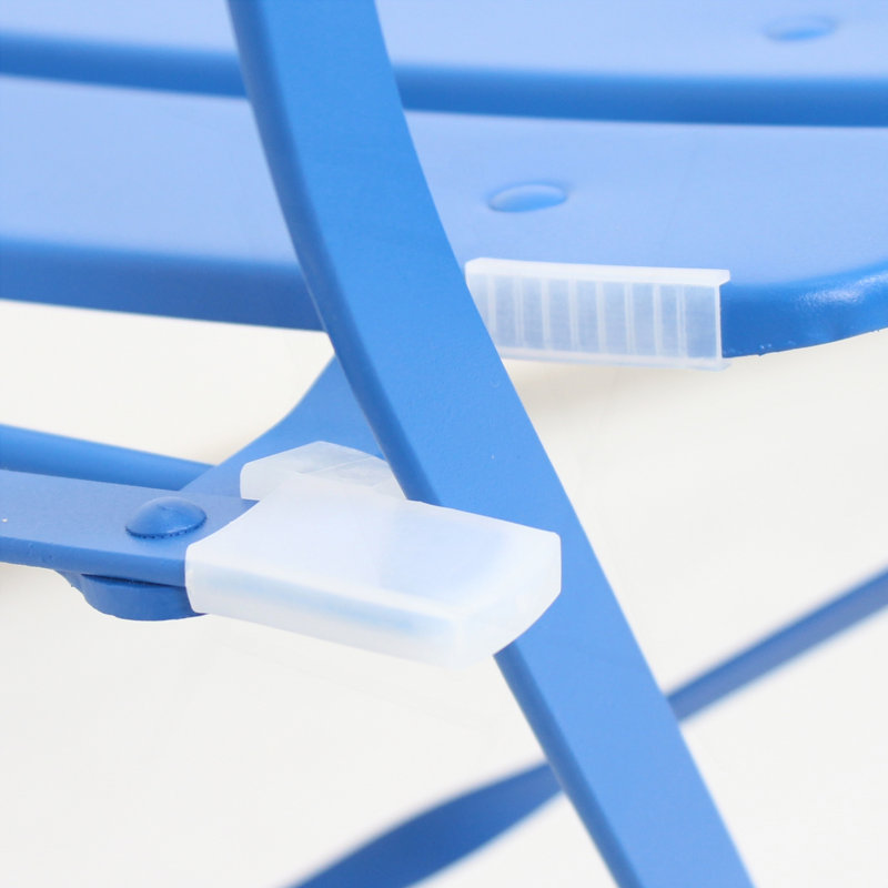 Ensemble de 3 chaises de patio Kiven avec chaises et table pliantes en métal, durables et peu encombrantes pour une utilisation extérieure