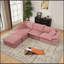 Canapé d'angle en forme de U de 287 cm (113 po) avec pouf amovible, aucun assemblage requis pour le salon-805788521-805788524