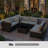  Patio Furniture Set - All-Weather,Water-Resistant - 7 Piece Patio Wicker Rattan Sectional Sofa, Modular Outdoor Conversation Set for Backyard, Garden, Poolside, Balcony-1928765521