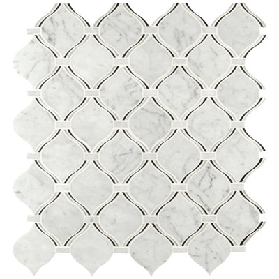 Carreau de mosaïque en marbre poli 10 po x 11 po Valencia
