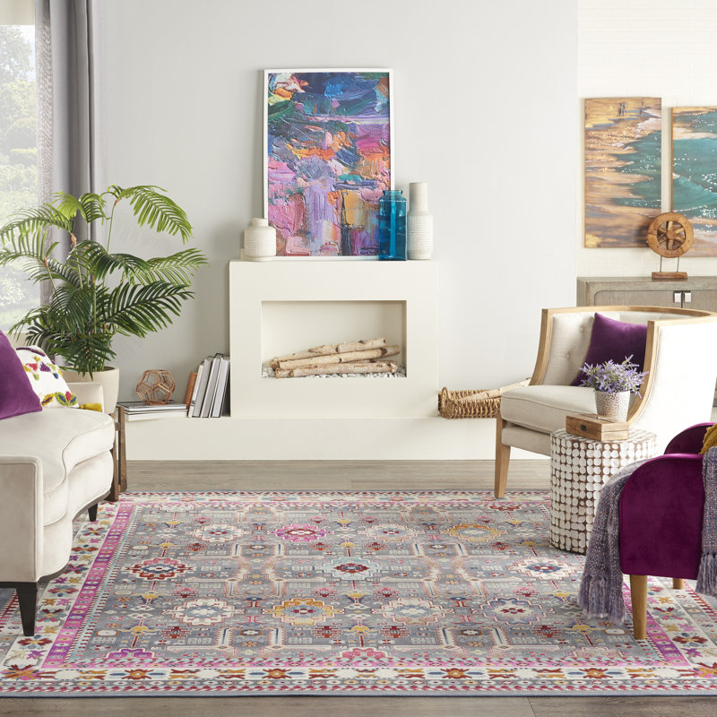 Oldham Ikat Area Rug, Rectangle 1.21 x 1.73cm