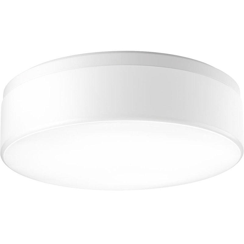 Siddharth Acrylic LED Flush Mount, White, 4.75" H x 14" W x 14" D
