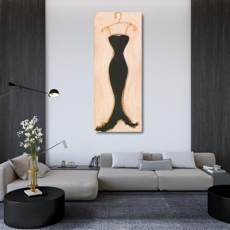Evening Gown, 48" H x 19" W