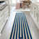 Isibeal Modern Classic Mitre Stripe Navy/Ivory Rug