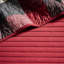 Housse pour lit de jour simple en rouge - 6 pièces, tissu écossais réversible, avec rembourrage en coton pour plus de durabilité, comprend des taies décoratives et un coussin décoratif
