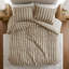 Ensemble d'édredon 3 pièces Jasmine Taupe-102615781-102615783